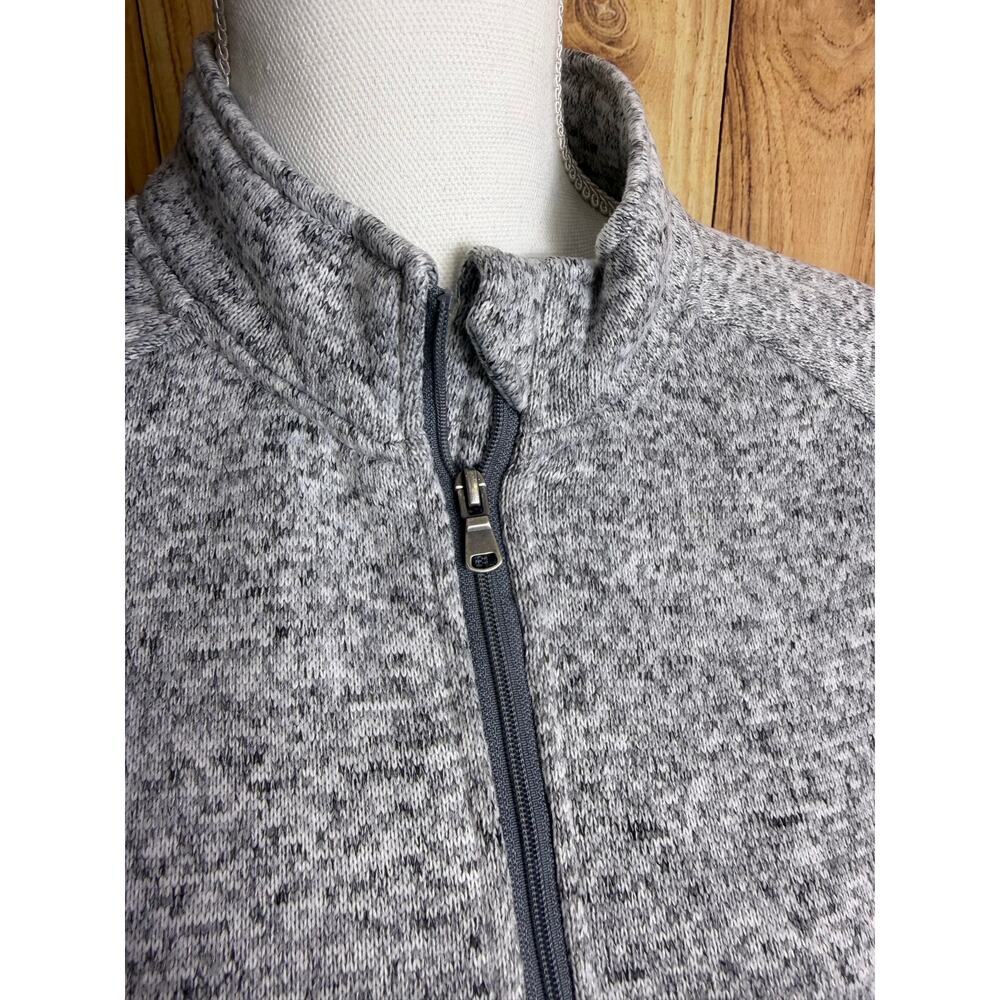 Vantage Fleece Full Zip Up Heathered Gray Women's Size M - Picture 2 of 7